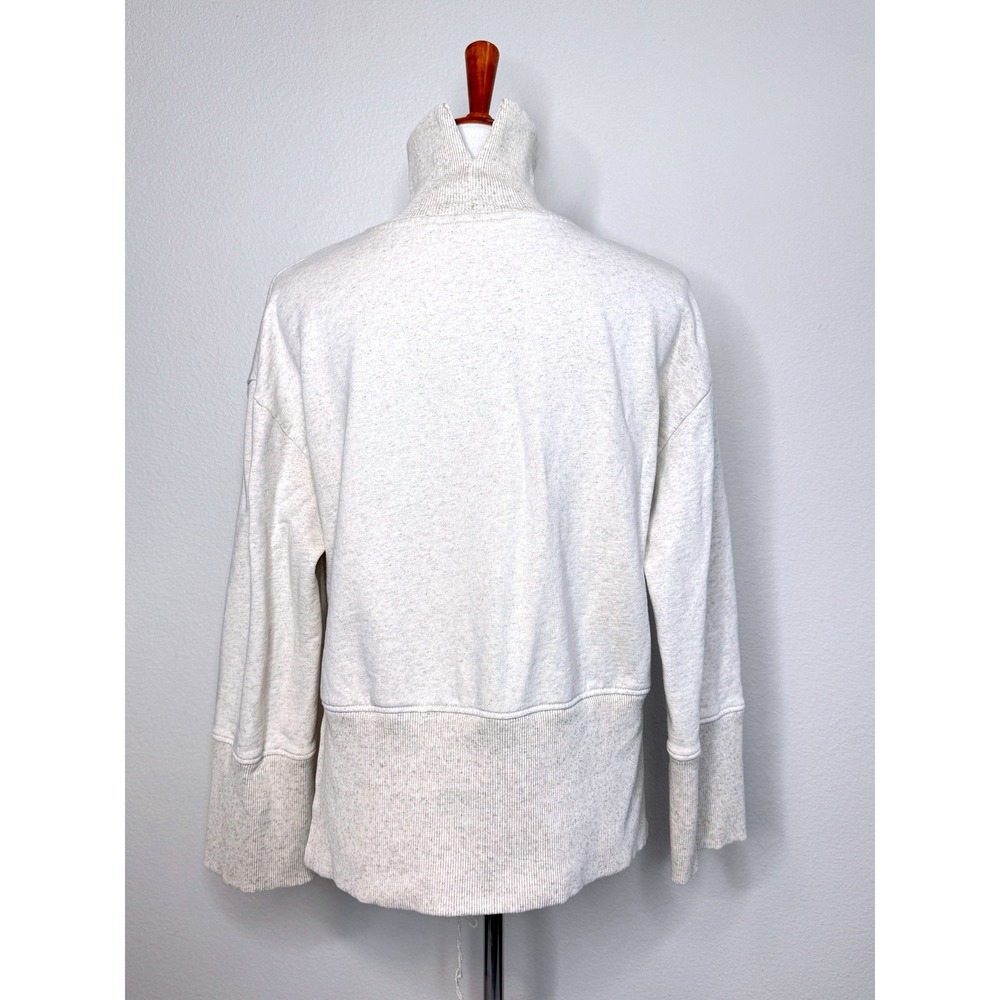 CLOSED Turtleneck French Terry Oversized Sweatshirt XS Organic Cotton Hemp Beige - Picture 6 of 10